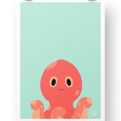 Póster Pulpo - Aqua