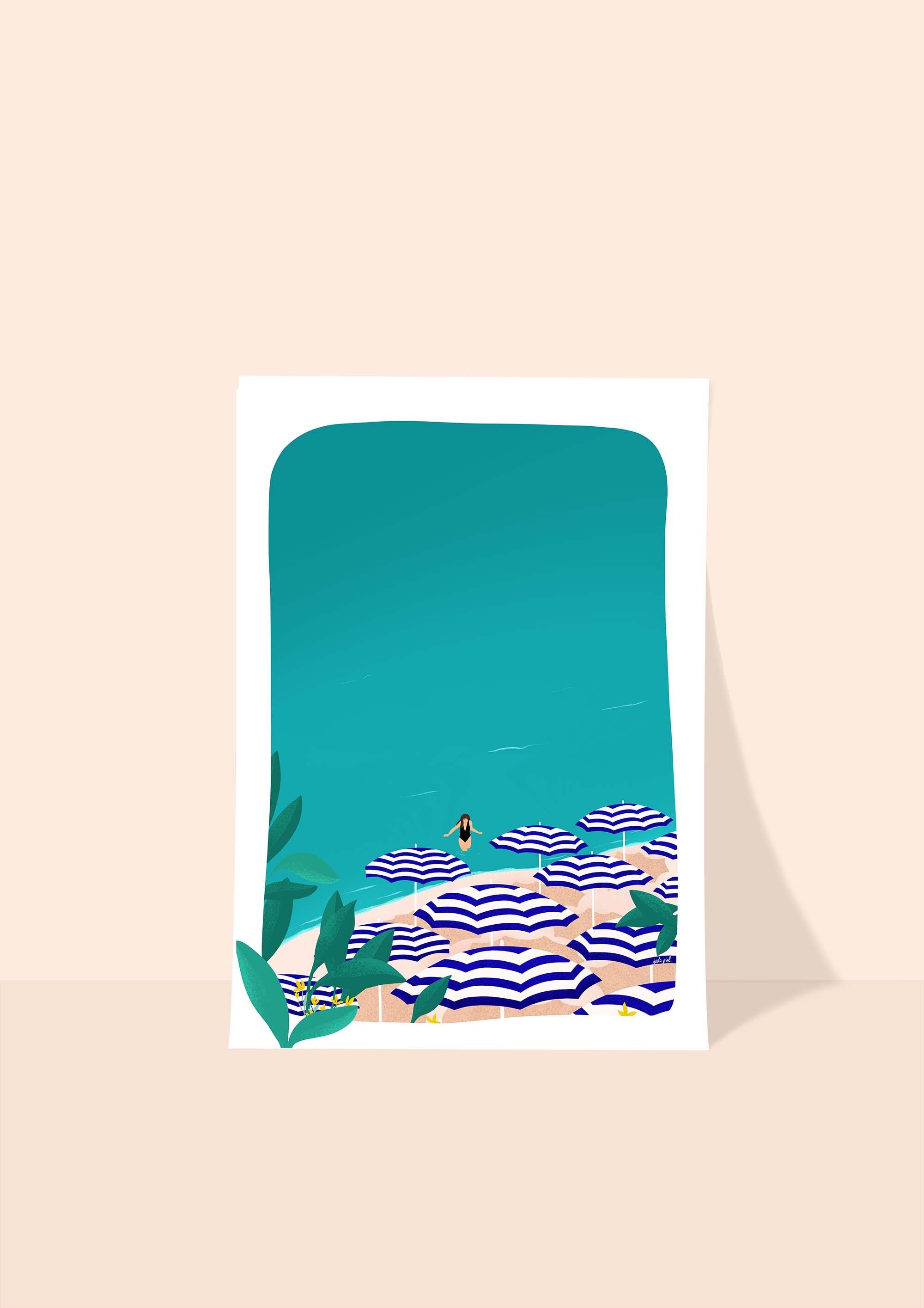 Italienische Strandpostkarte 10x15cm (A6)