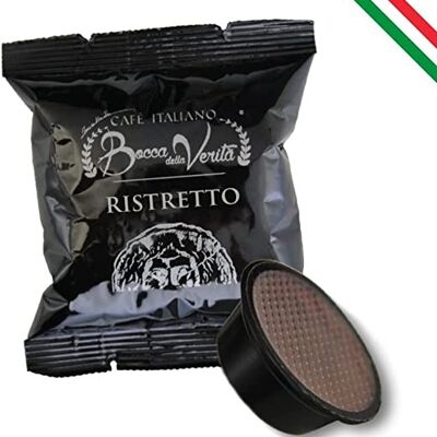 BOCCA DELLA VERITA® Café Italiano - RISTRETTO - Caja de 50 Cápsulas, Compatible con Cafetera de Lavazza A Modo Mio®, 100% Made in Italy