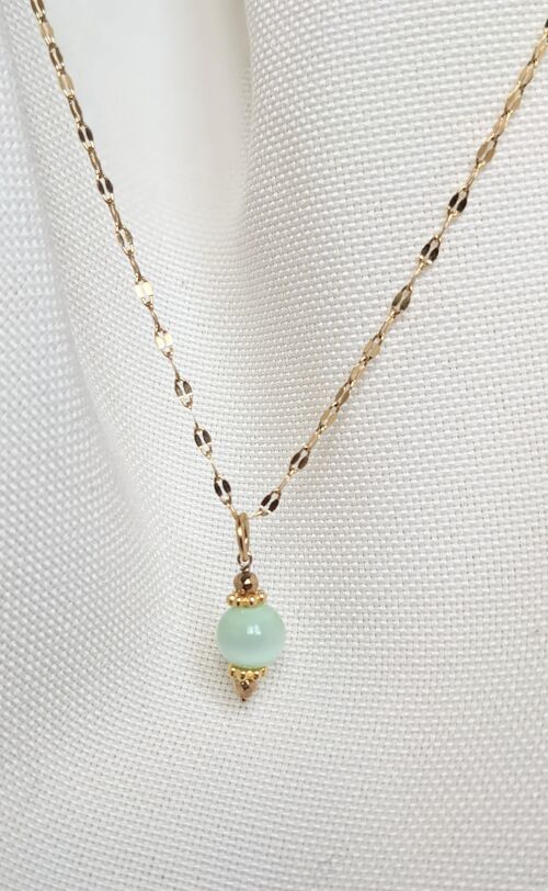 Collier à perle verte de style Indonésienne - Jakarta