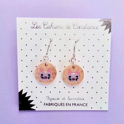 Boucles d'oreilles chat