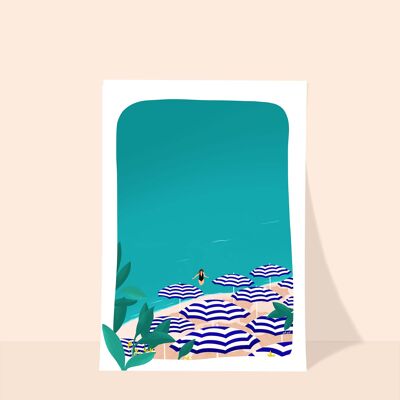 Póster Playa italiana 29,7x42 cm (A3)