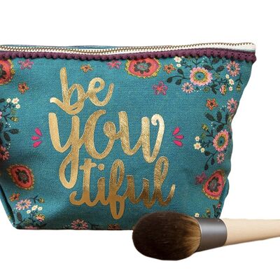 "BE YOU TIFUL" pouch