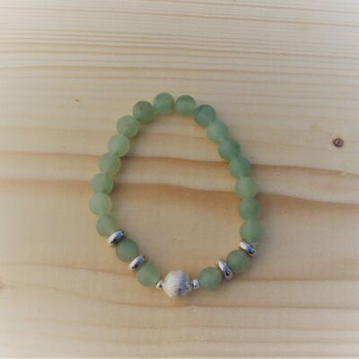 Gemstone bracelet made of matt aventurine