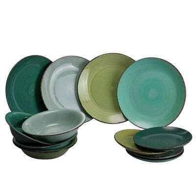 12-piece dinnerware Baita verde