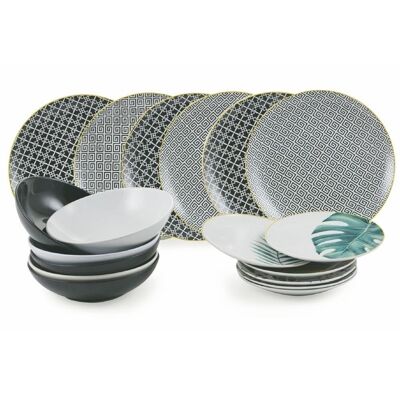 Urban Jungle 18-piece table service