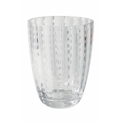 Vaso de agua Kalahari transparente / lunares blancos