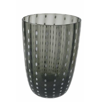 Kalahari water glass in smoked gray