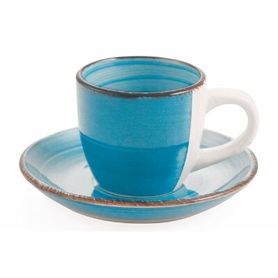 Coffee cup with saucer Biata turquoise