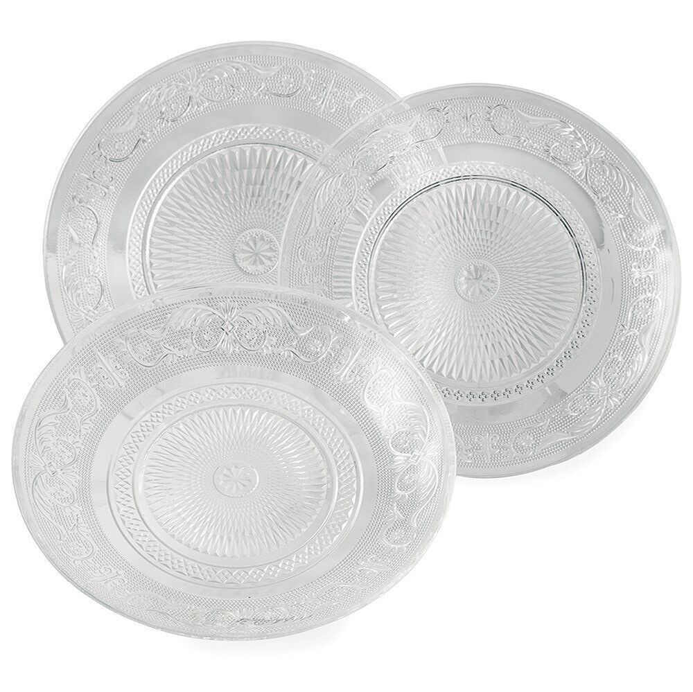 Servizio piatti 18 pezzi in vetro, 6 posti tavola, Imperial