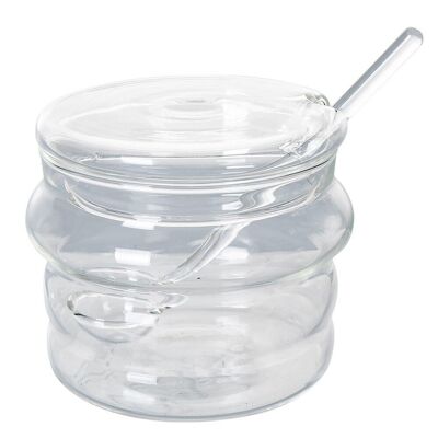 Sugar bowl in borosilicate glass 250ml