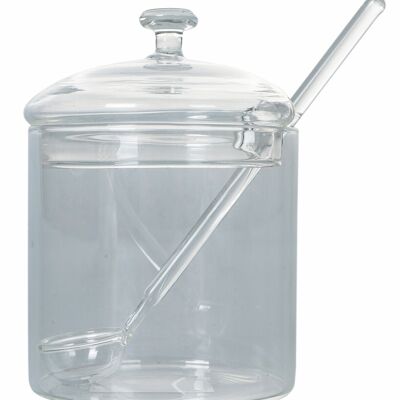 Sugar bowl in borosilicate glass 300ml