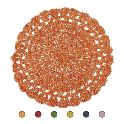 Crochet round placemat 6ass