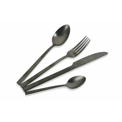Black Lexington 24 cutlery set