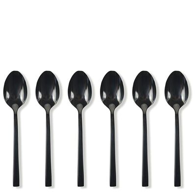 6 black Lexingthon teaspoons set