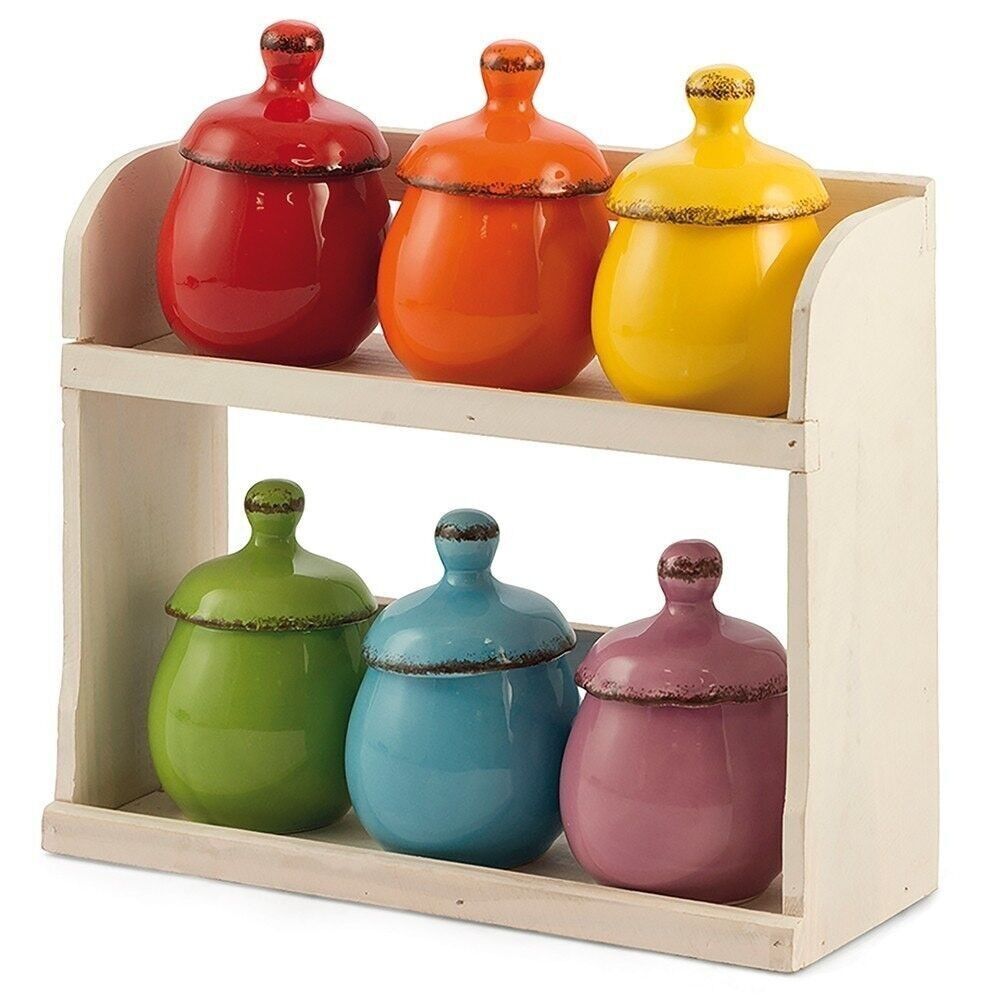 Set mit 6 Baita Gewürzdosen