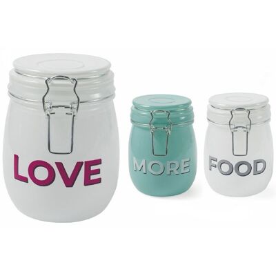 Hermetisches Glas Love More Food 750ml 3ass.