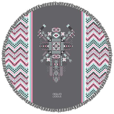 Toalla Roundie Aztec Rosa