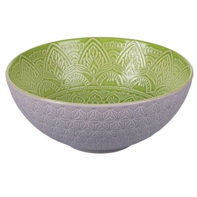 Baku gray / green salad bowl