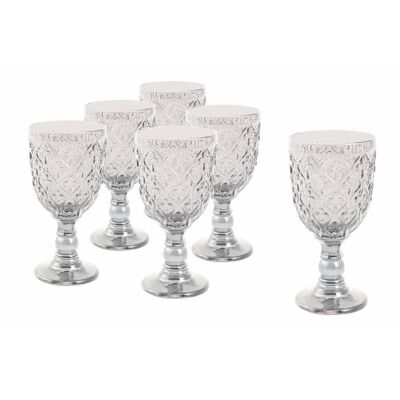 Set of 6 transparent Marrakech goblets