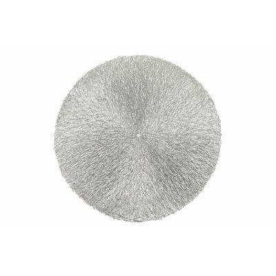 Round silver Xmas placemat