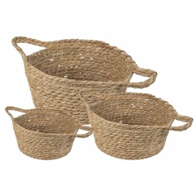 Set of 3 Natural baskets