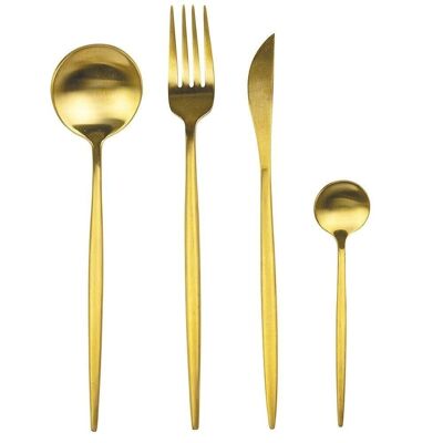 24 Preciosa gold cutlery set