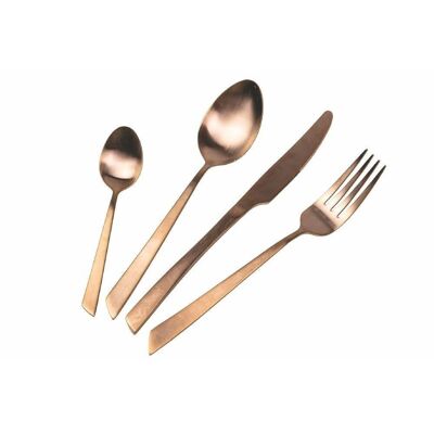Set of 24 cutlery cut copper