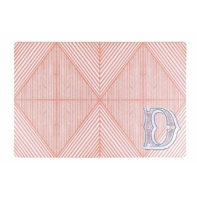 Monogram letter D placemat