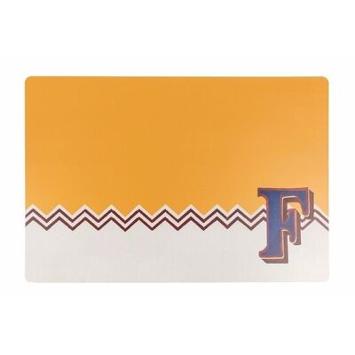 Monogram letter F placemat