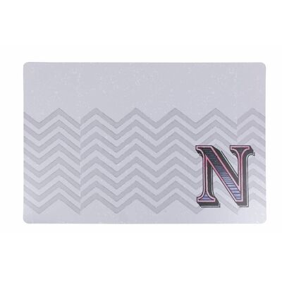 Monogram letter N placemat