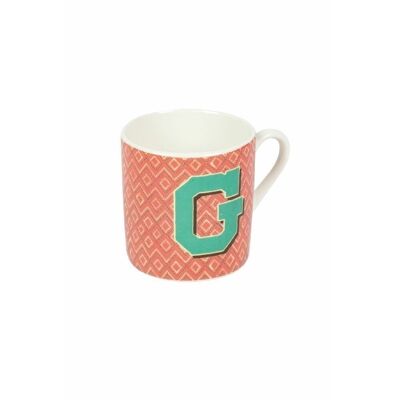 Monogram letter G coffee cup
