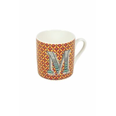 Monogram letter M coffee cup