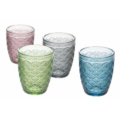 Set of 4 Deco water glasses