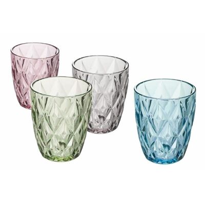 Set of 4 Renaissance water glasses ass.