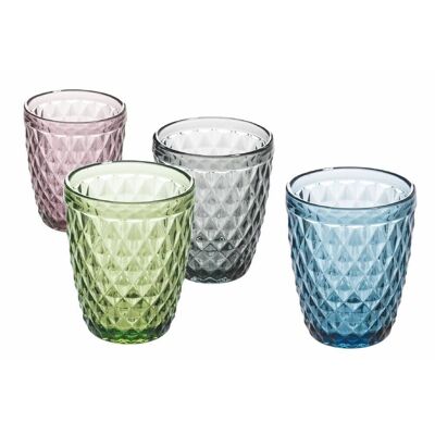 Set 4 water glasses Diamond ass.