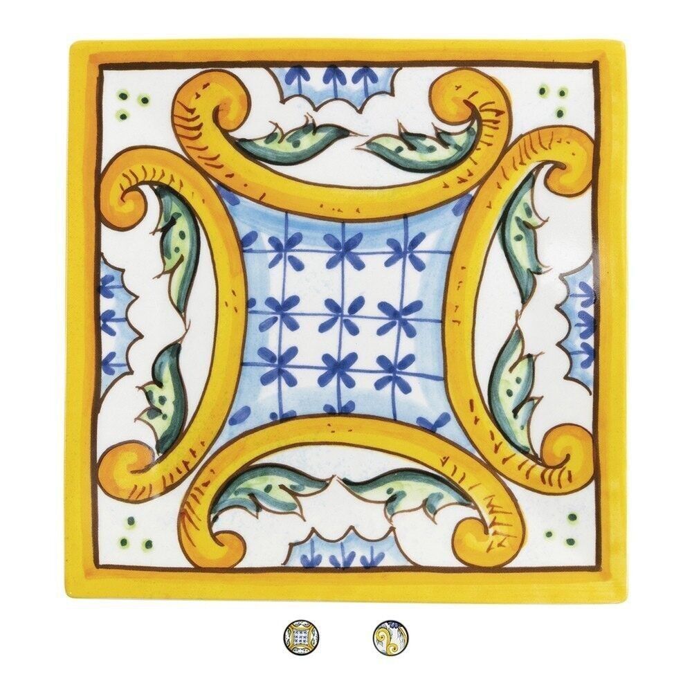 Quadratischer Speiseteller Le Riggiole 2ass.