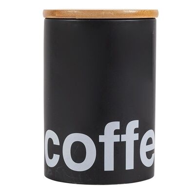 Black Bamboo Coffee Jar