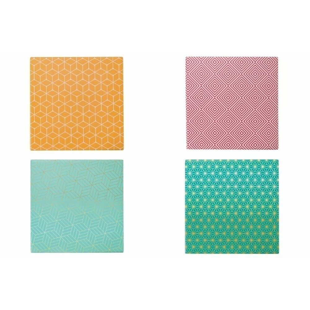 Quadratischer Untersetzer Confusion 4 sort. Vitrine