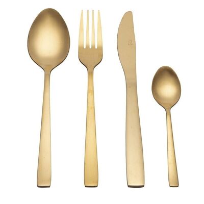 24 Modern gold cutlery set