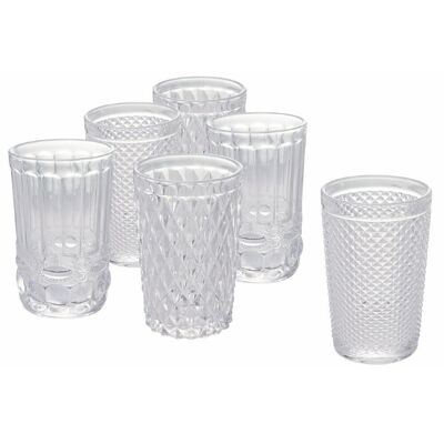 Set 6 drink glasses Blend ass.