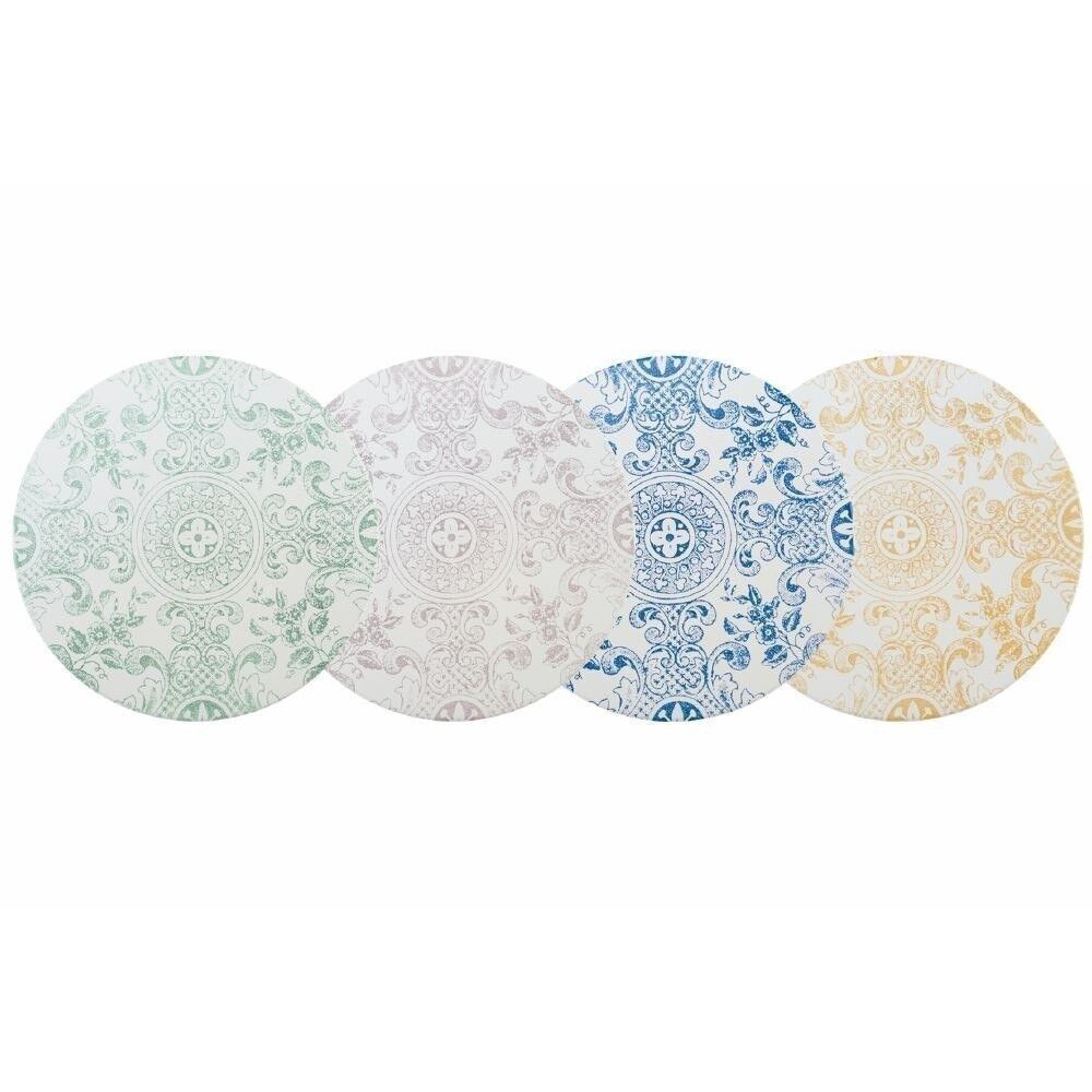 Klassischer Nouveau 4ass runder Untersetzer.