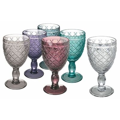 Set of 6 Castle wine glasses