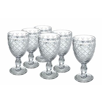 Lot de 6 verres transparents Castle