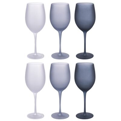 Set 6 calici frosted Blue Dream