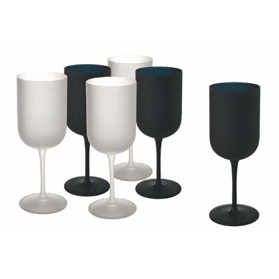 Set 6 calici frosted Masai nero