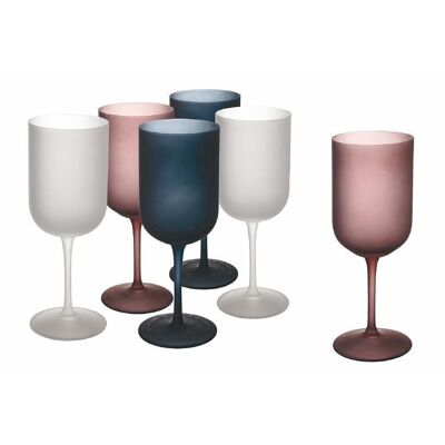 Set of 6 frosted Velvet glasses