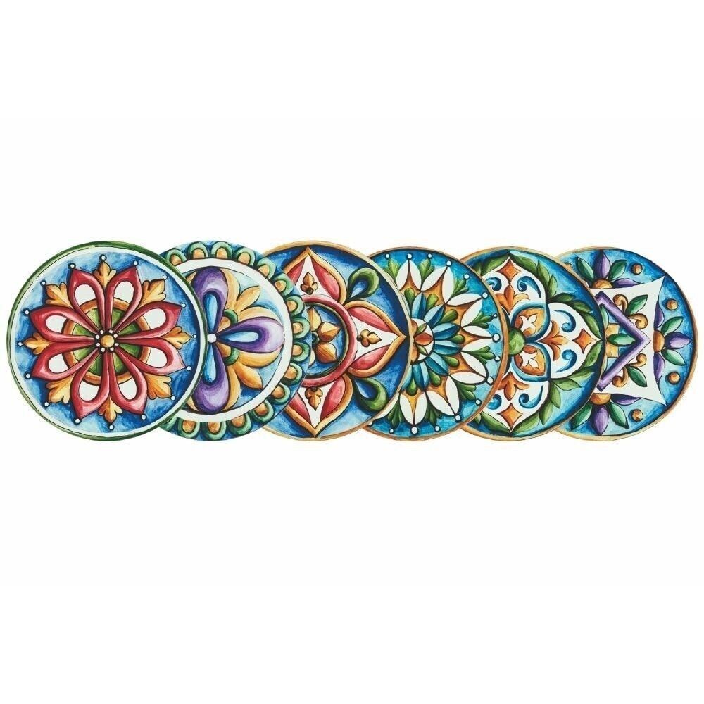 Set de table rond Maioliche 6ass.