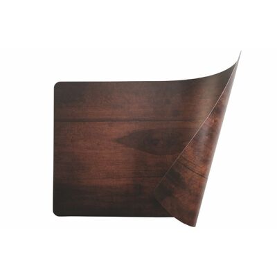 Rechteckiges Tischset aus dunkelbraunem Holz