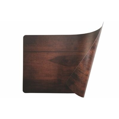 Set de table rectangulaire bois marron foncé